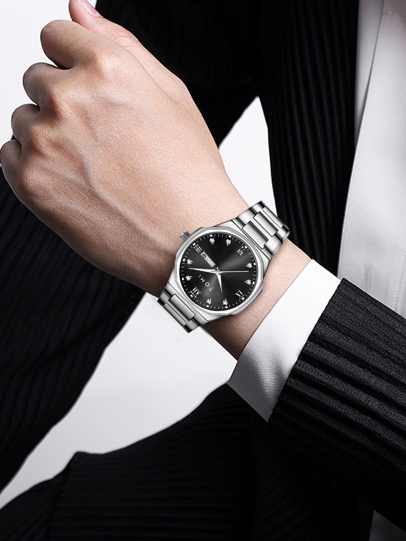 Relógio masculino TOMI moda minimalista luxuoso relógio de pulso masculino relógio de quartzo