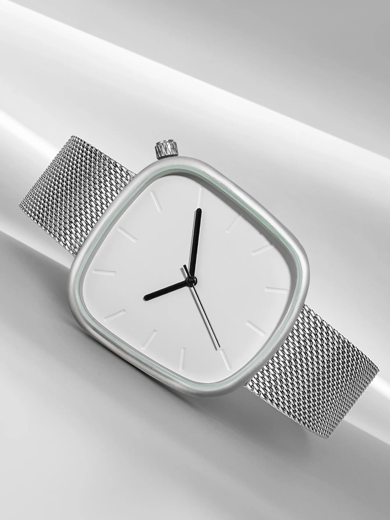 TOMI Relógio Minimalista Masculino Moda Versátil Relógio Quadrado Masculino e Feminino Escala Preto e Branco Relógio de Quartzo Premium