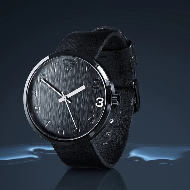 TOMI Relógio Masculino Luxo Cinto Marrom Relógio de Quartzo Masculino e Feminino Lazer Simples Relógio Masculino Presente
