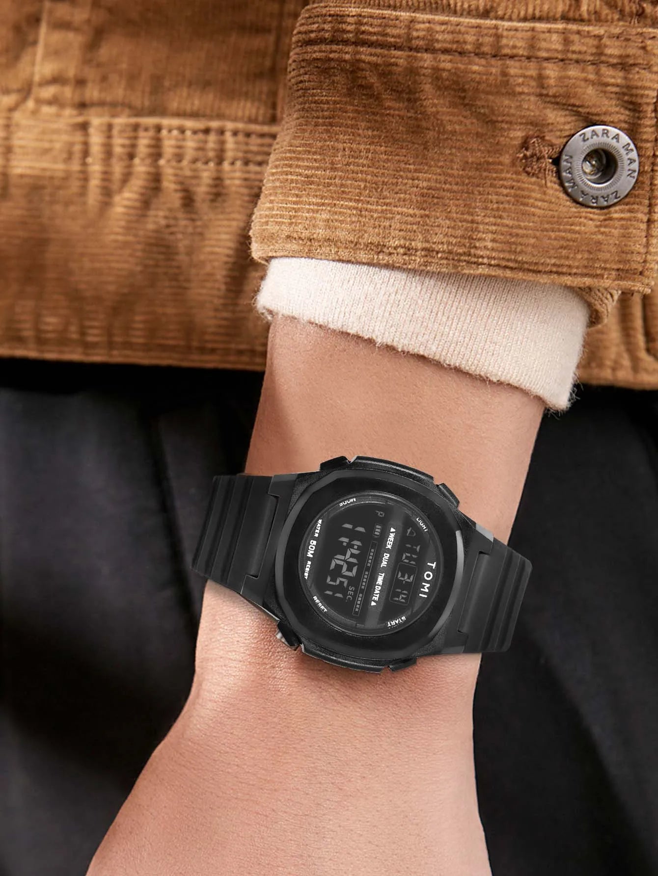 TOMI Moda Minimalista Relógio Digital Masculino e Feminino Data Esportes ao Ar Livre Relógio Eletrônico Estudante À Prova D 'Água