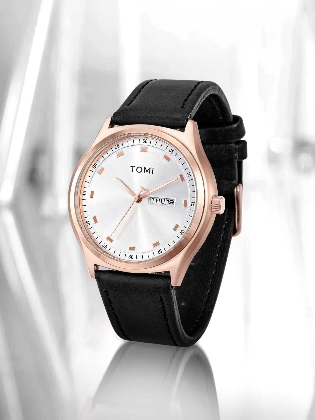 Tomi relógio masculino minimalista negócios casual relógio de quartzo masculino e feminino calendário elegante e versátil relógio de quartzo
