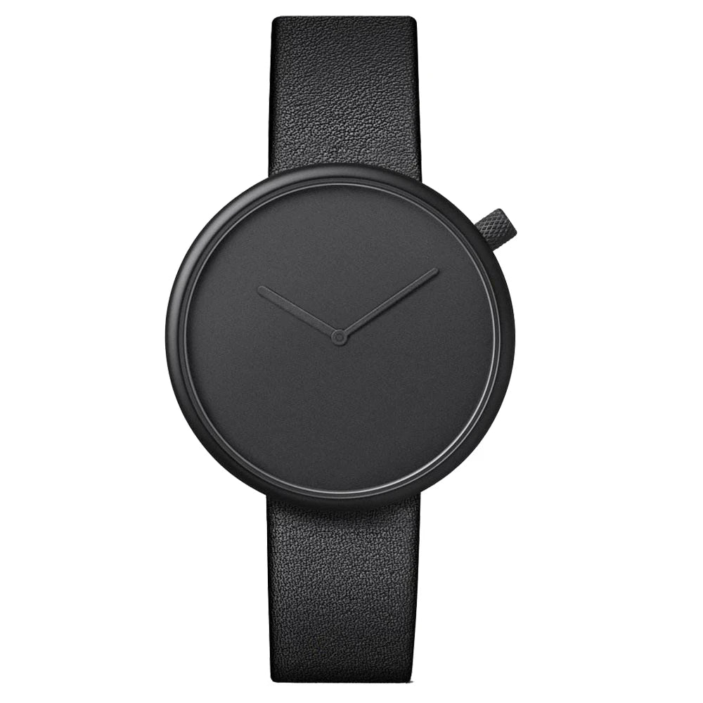Tomi feminino estilo minimalista relógio de couro feminino pequeno disco scaleless moda relógio minimalista feminino lazer relógio de quartzo