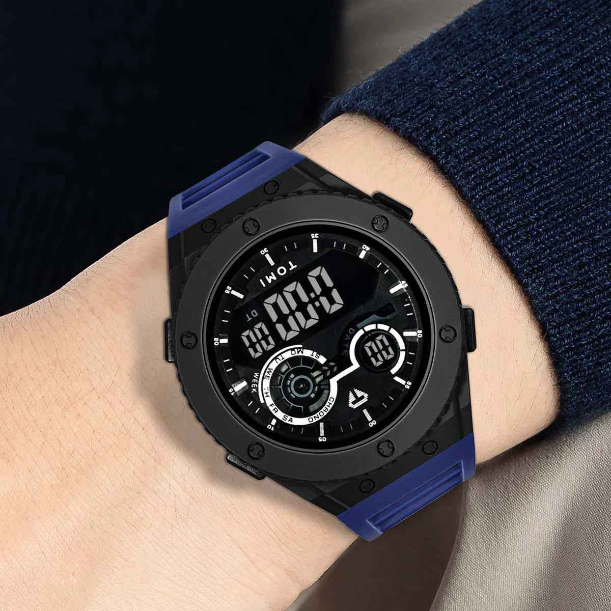 TOMI Relógio Digital Luminoso LED Masculino Design Minimalista 30M À Prova D 'Água Relógio Esportivo Masculino Data Estudante Relógio Eletrônico