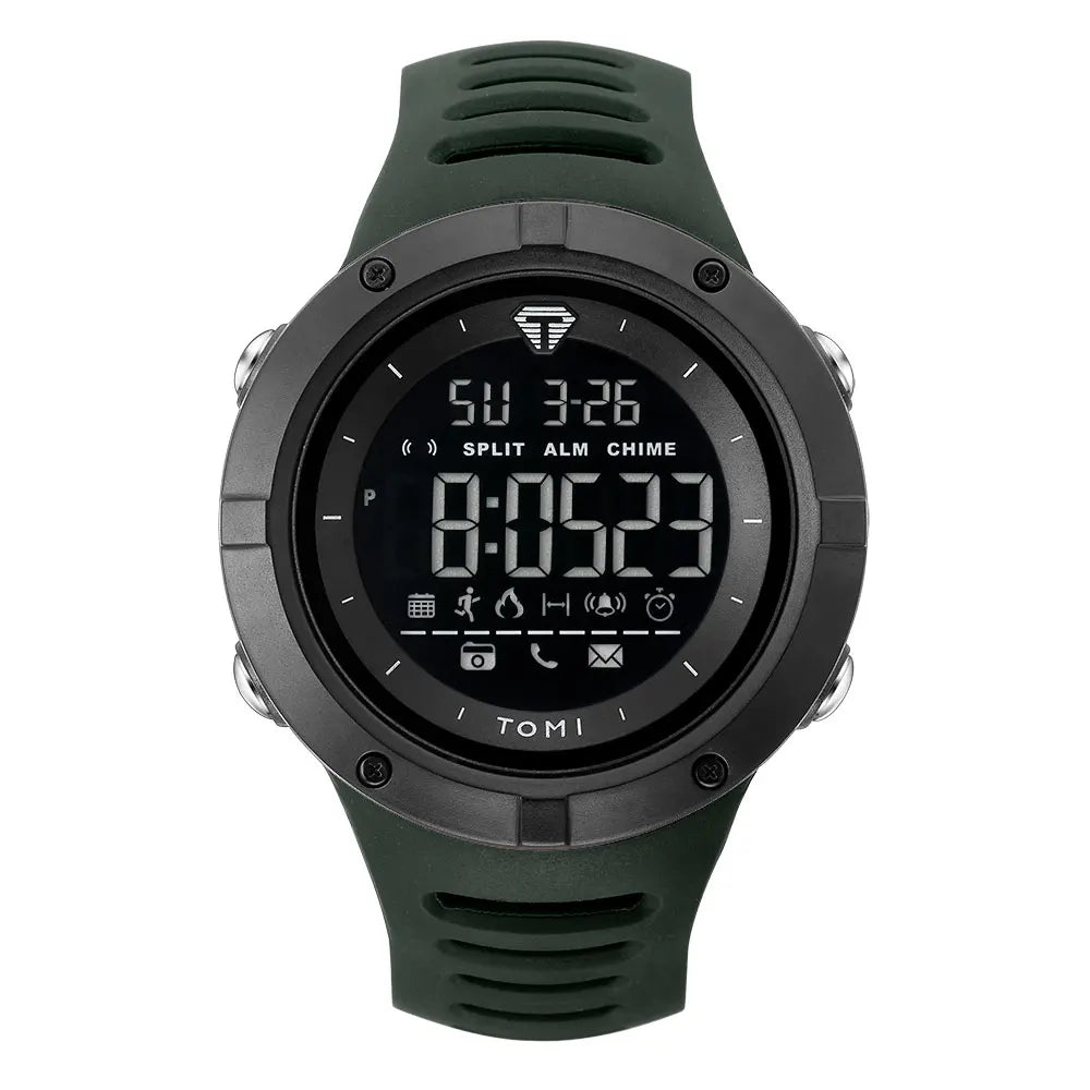 Relógio masculino TOMI Night Glow à prova d'água moda digital TPU material relógio esportivo