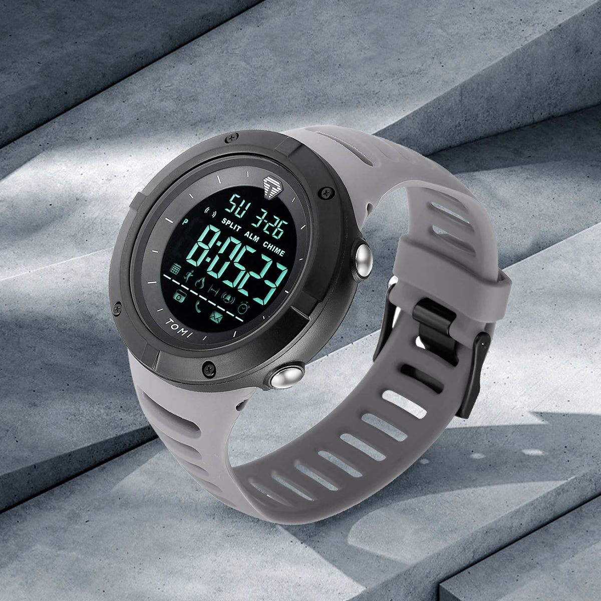 Relógio masculino TOMI Night Glow à prova d'água moda digital TPU material relógio esportivo
