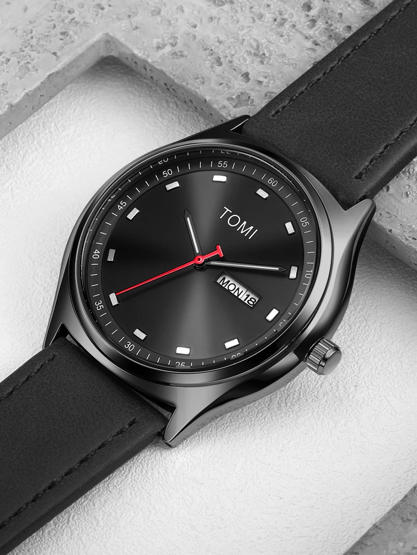 Tomi relógio masculino minimalista negócios casual relógio de quartzo masculino e feminino calendário elegante e versátil relógio de quartzo