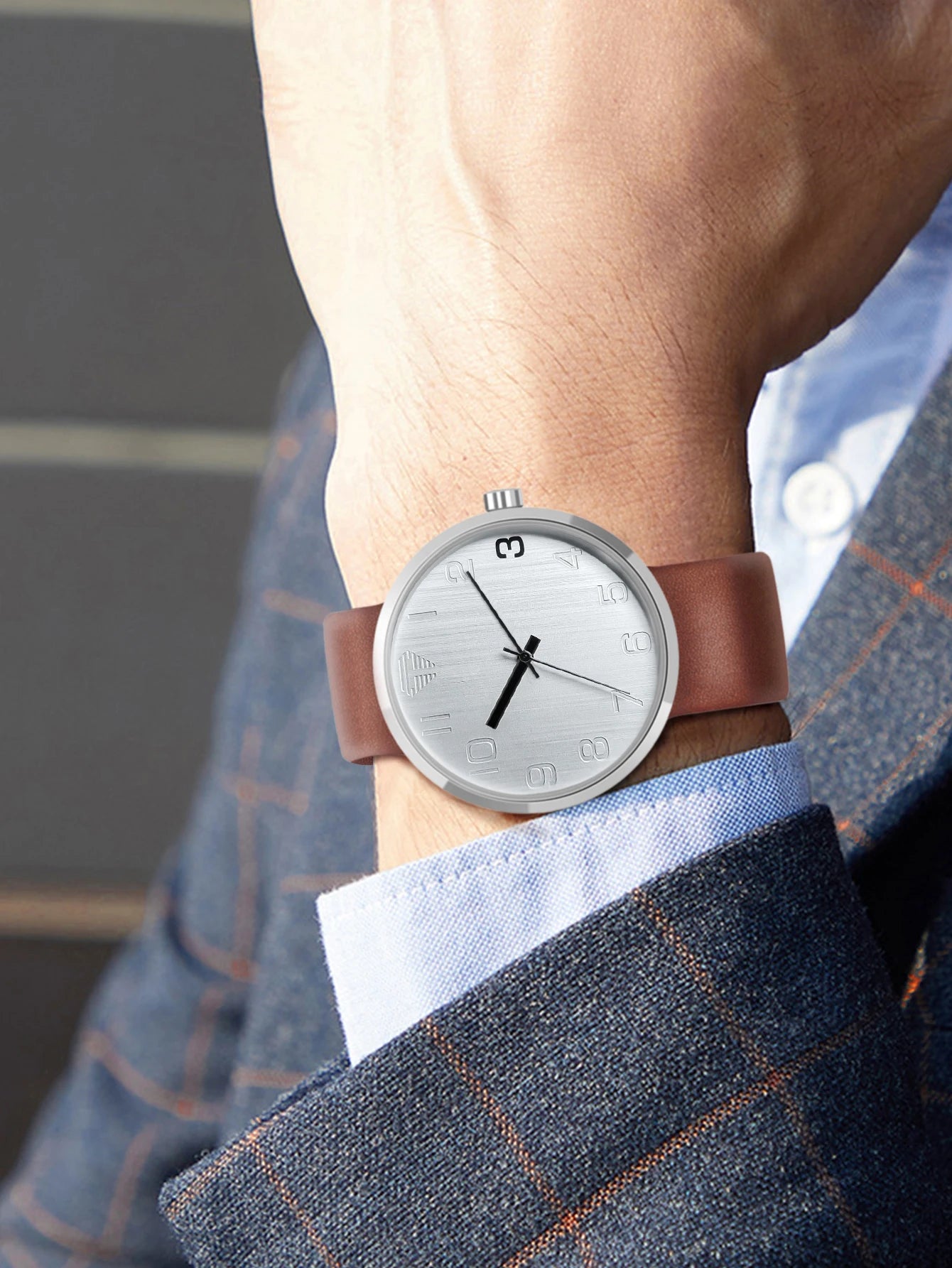 TOMI Relógio Masculino Luxo Cinto Marrom Relógio de Quartzo Masculino e Feminino Lazer Simples Relógio Masculino Presente