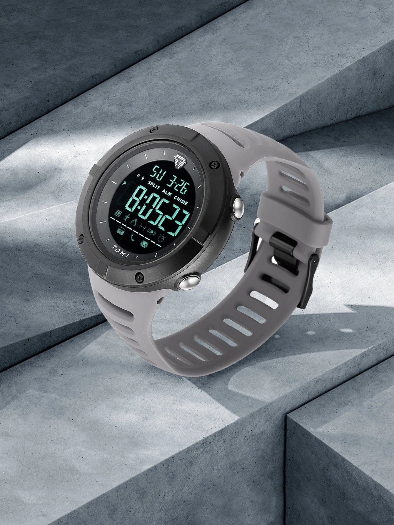 Relógio masculino TOMI Night Glow à prova d'água moda digital TPU material relógio esportivo