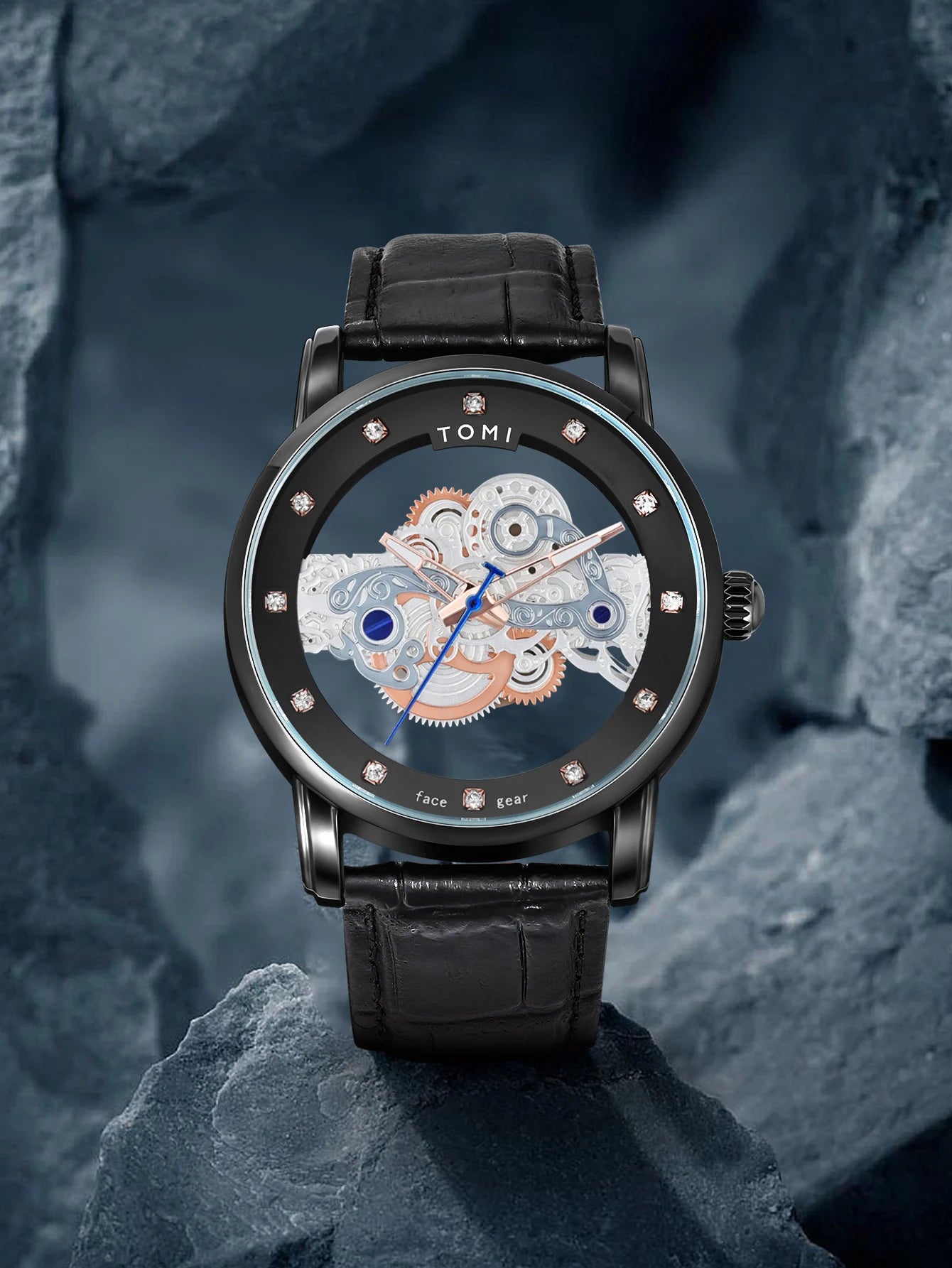 TOMI Novo relógio popular de luxo casual masculino e feminino relógio de quartzo com diamante oco