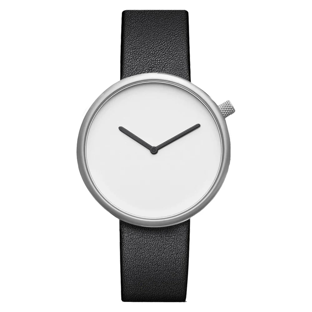 Tomi feminino estilo minimalista relógio de couro feminino pequeno disco scaleless moda relógio minimalista feminino lazer relógio de quartzo