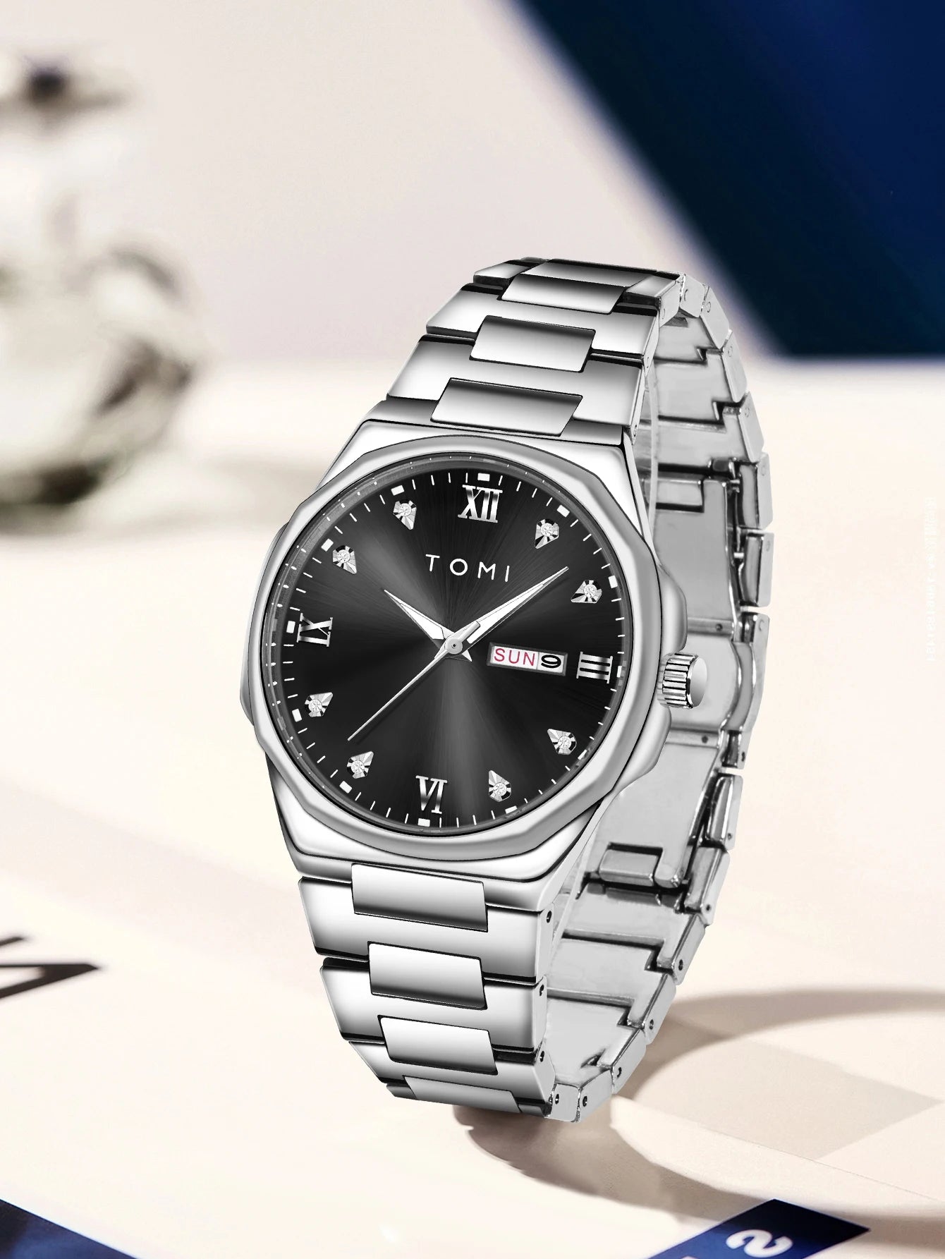 Relógio masculino TOMI moda minimalista luxuoso relógio de pulso masculino relógio de quartzo