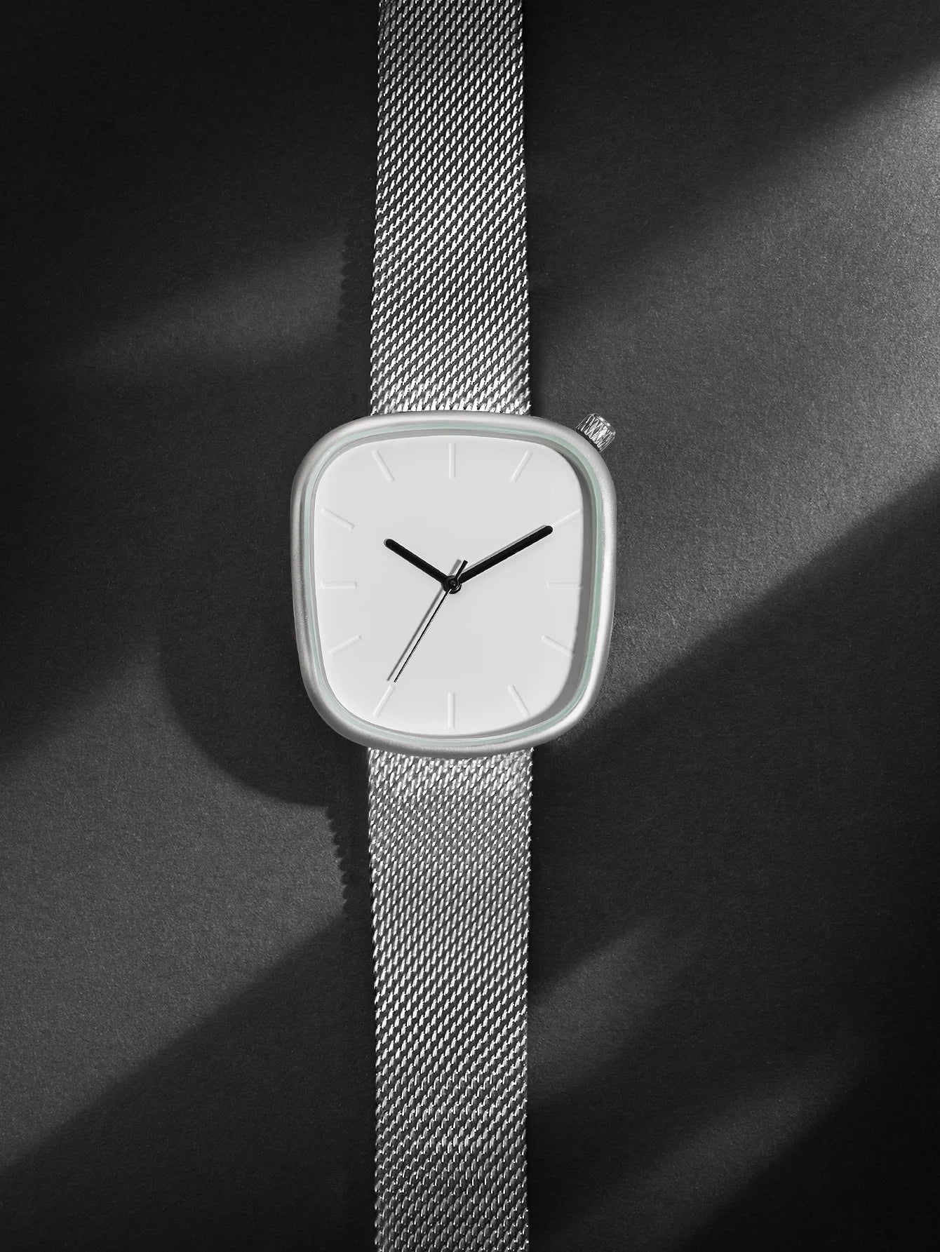 TOMI Relógio Minimalista Masculino Moda Versátil Relógio Quadrado Masculino e Feminino Escala Preto e Branco Relógio de Quartzo Premium
