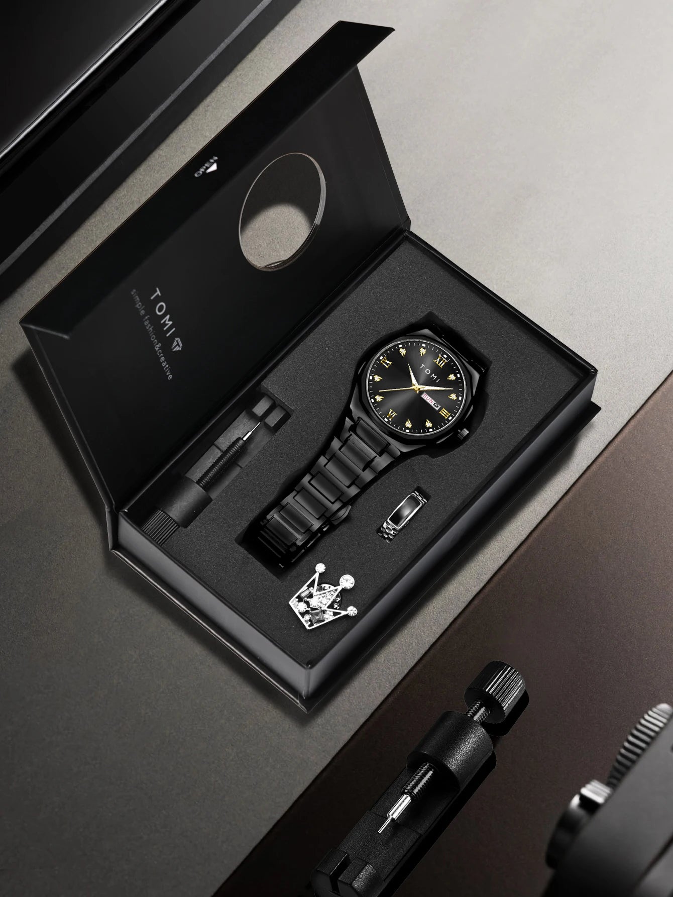 Relógio masculino TOMI moda minimalista luxuoso relógio de pulso masculino relógio de quartzo
