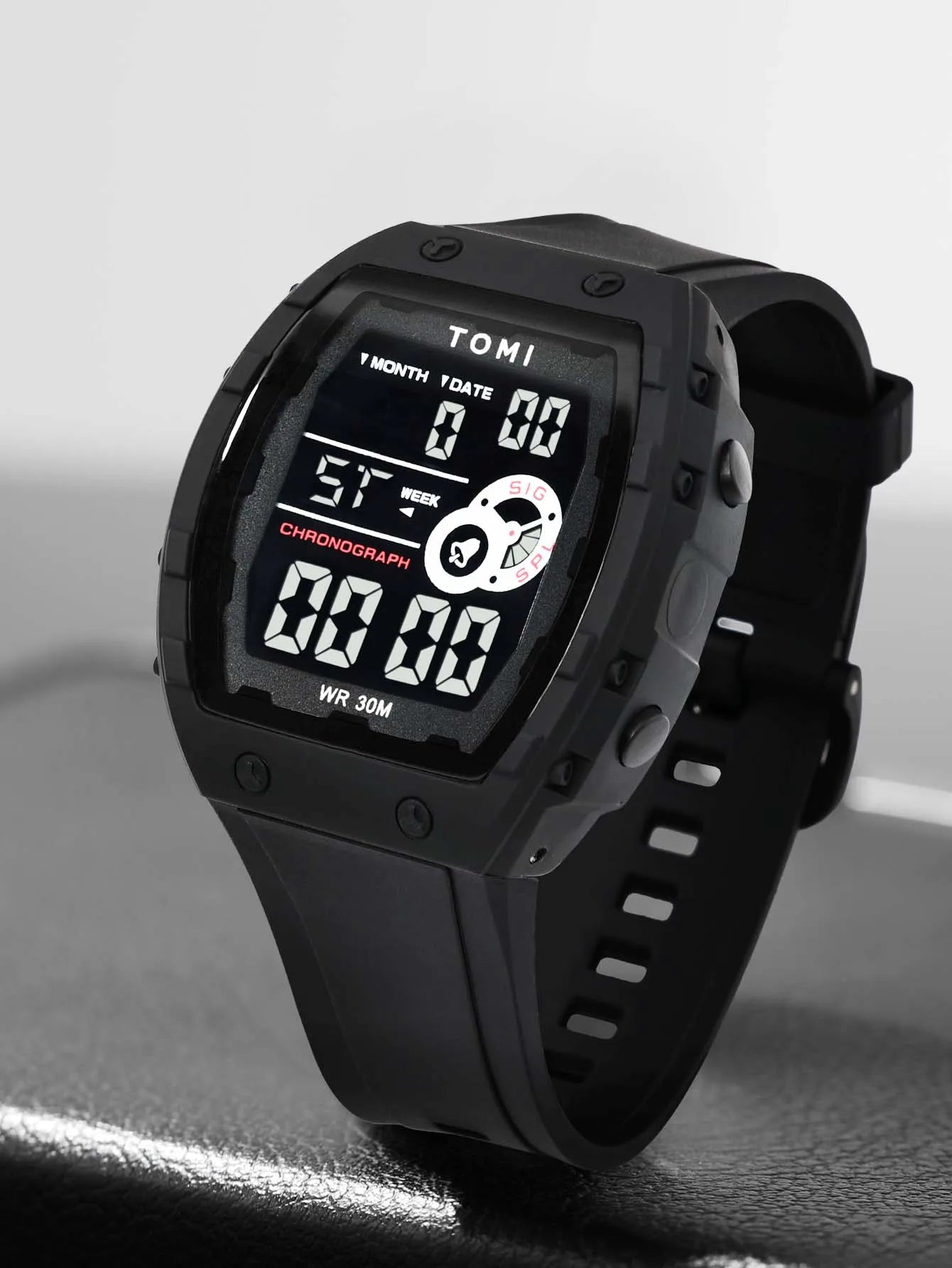 TOMI Esporte Masculino Multi funcional Relógio Esportivo Ao Ar Livre À Prova D 'Água Data Luminosa LED Digital Estudante Relógio Eletrônico