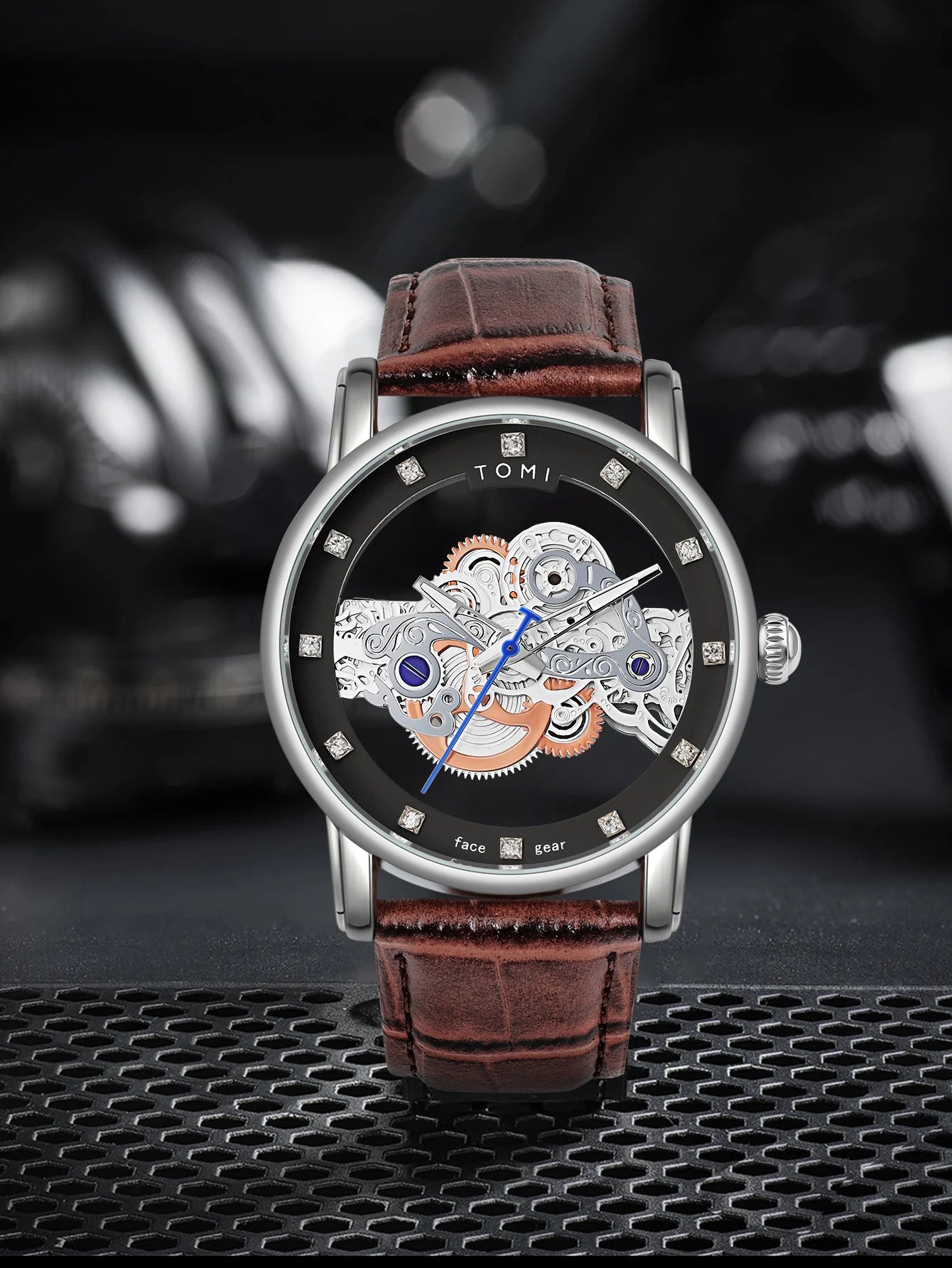 TOMI Novo relógio popular de luxo casual masculino e feminino relógio de quartzo com diamante oco