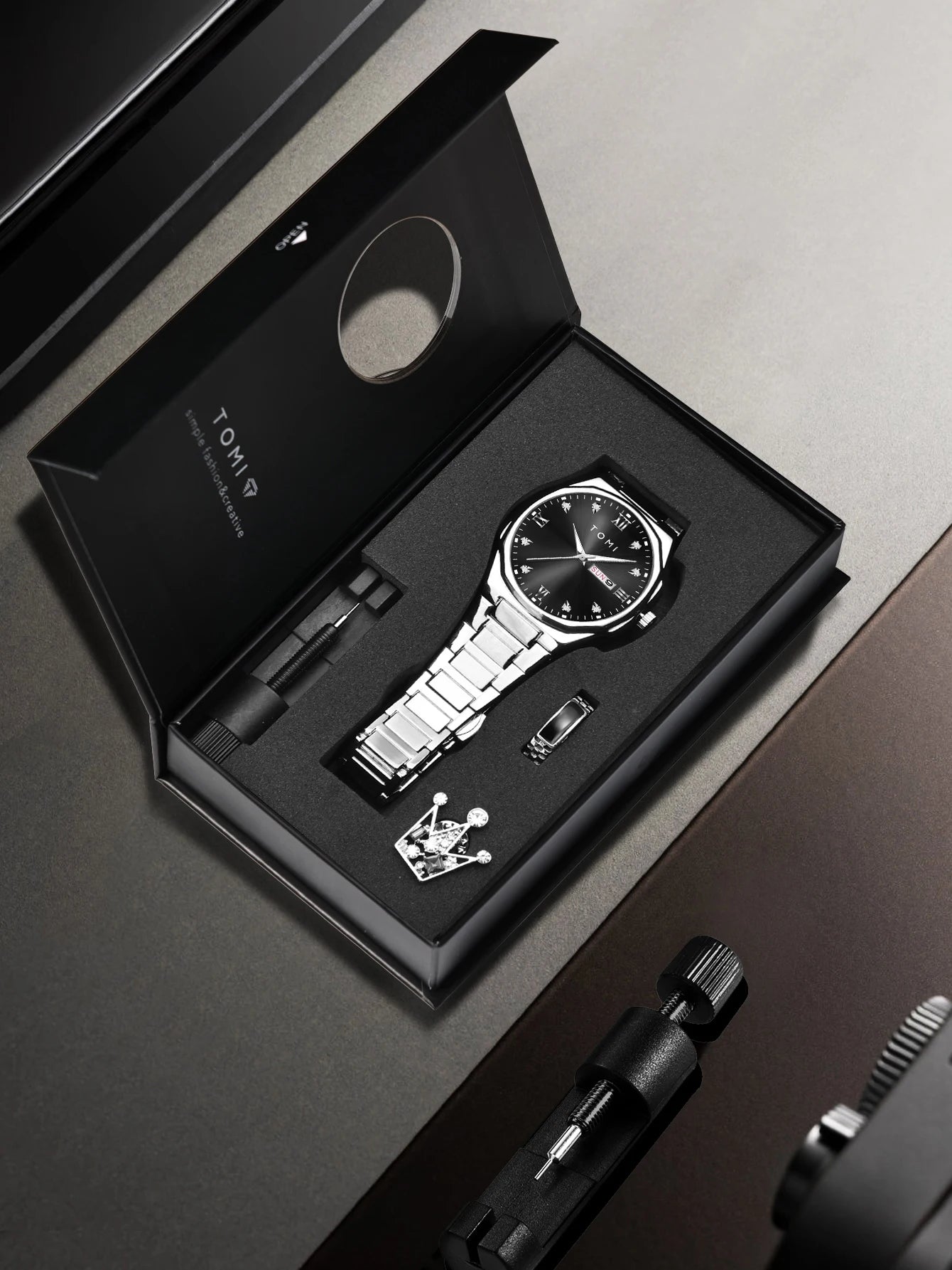 Relógio masculino TOMI moda minimalista luxuoso relógio de pulso masculino relógio de quartzo