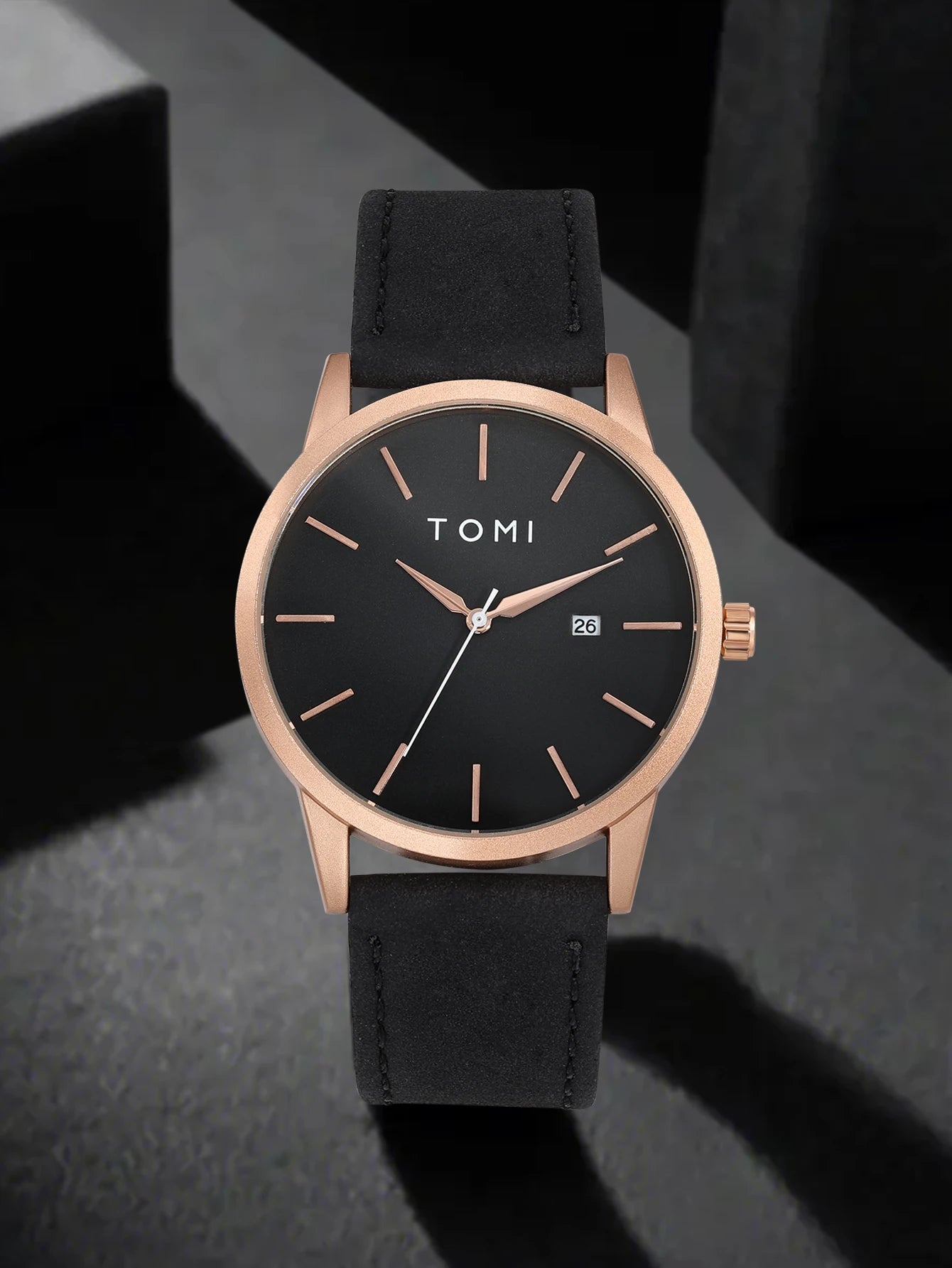 Relógio masculino da moda da marca TOMI luxuoso relógio de quartzo com design de mostrador de disco pequeno