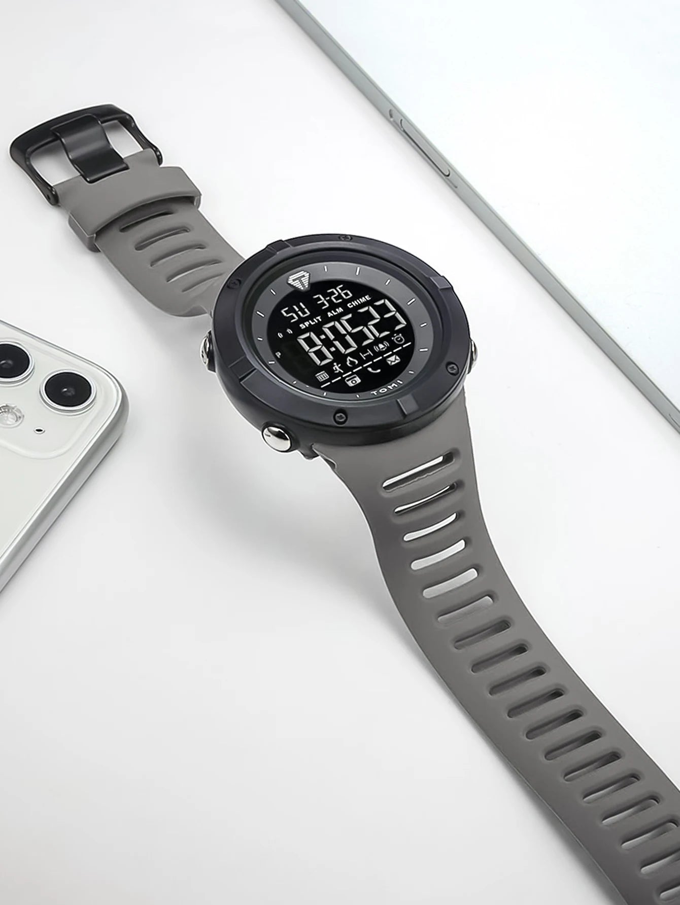 Relógio masculino TOMI Night Glow à prova d'água moda digital TPU material relógio esportivo