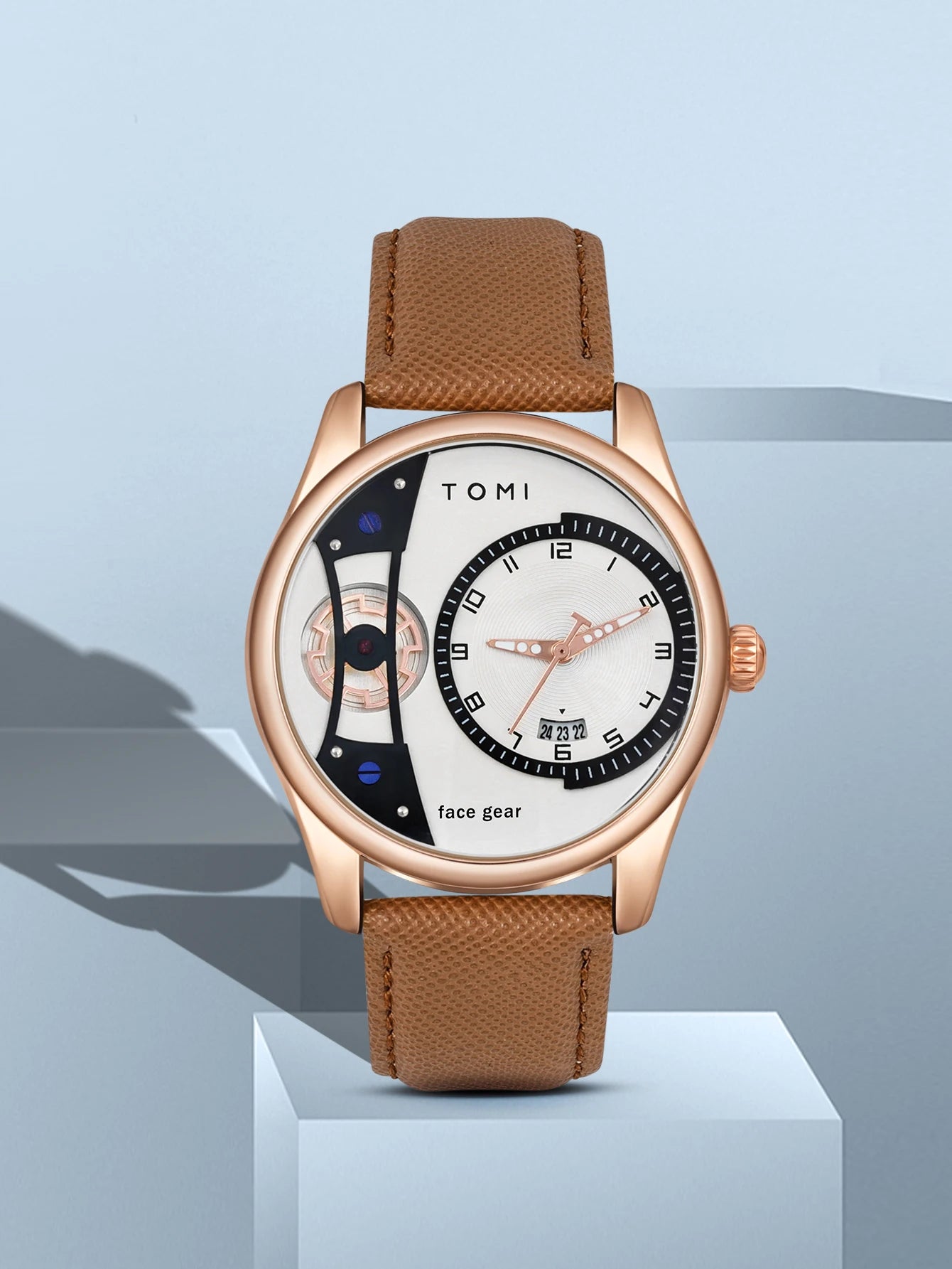 Tomi conjunto caixa de presente para negócios minimalista relógio de quartzo luxo versátil pulseira dupla destacável relógio festival presente