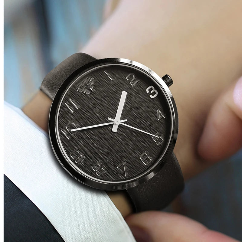 TOMI Relógio Masculino Luxo Cinto Marrom Relógio de Quartzo Masculino e Feminino Lazer Simples Relógio Masculino Presente