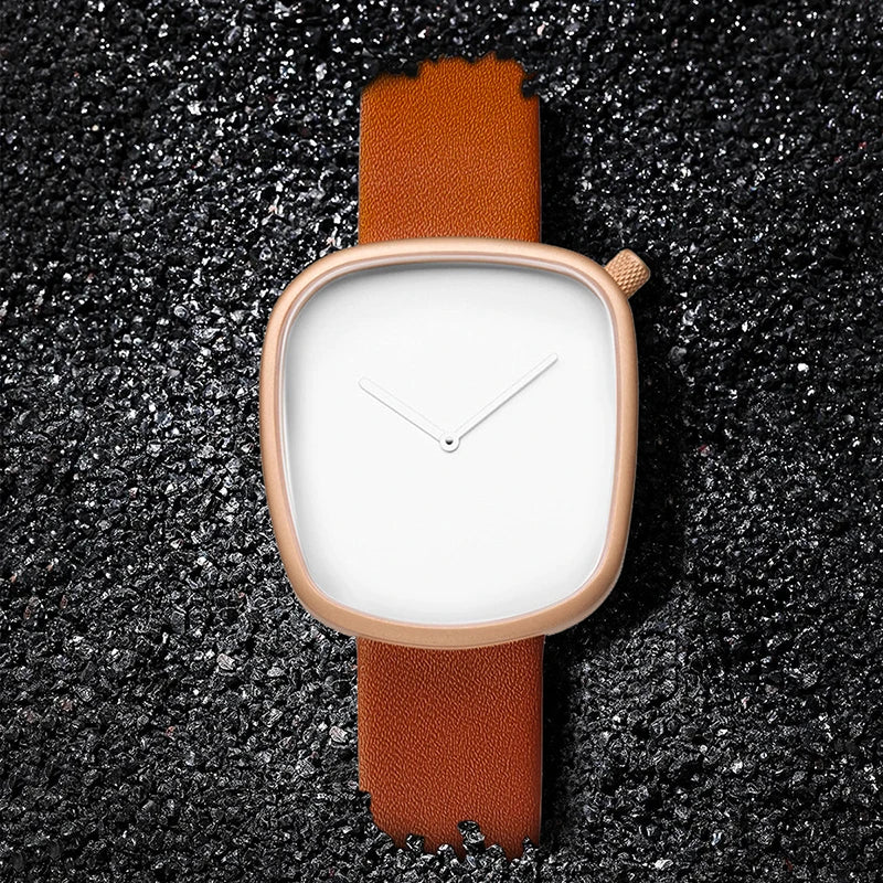 Tomi relógio minimalista masculino quadrado moda ultra fino relógio minimalista feminino de alta qualidade elegante relógio de quartzo presente