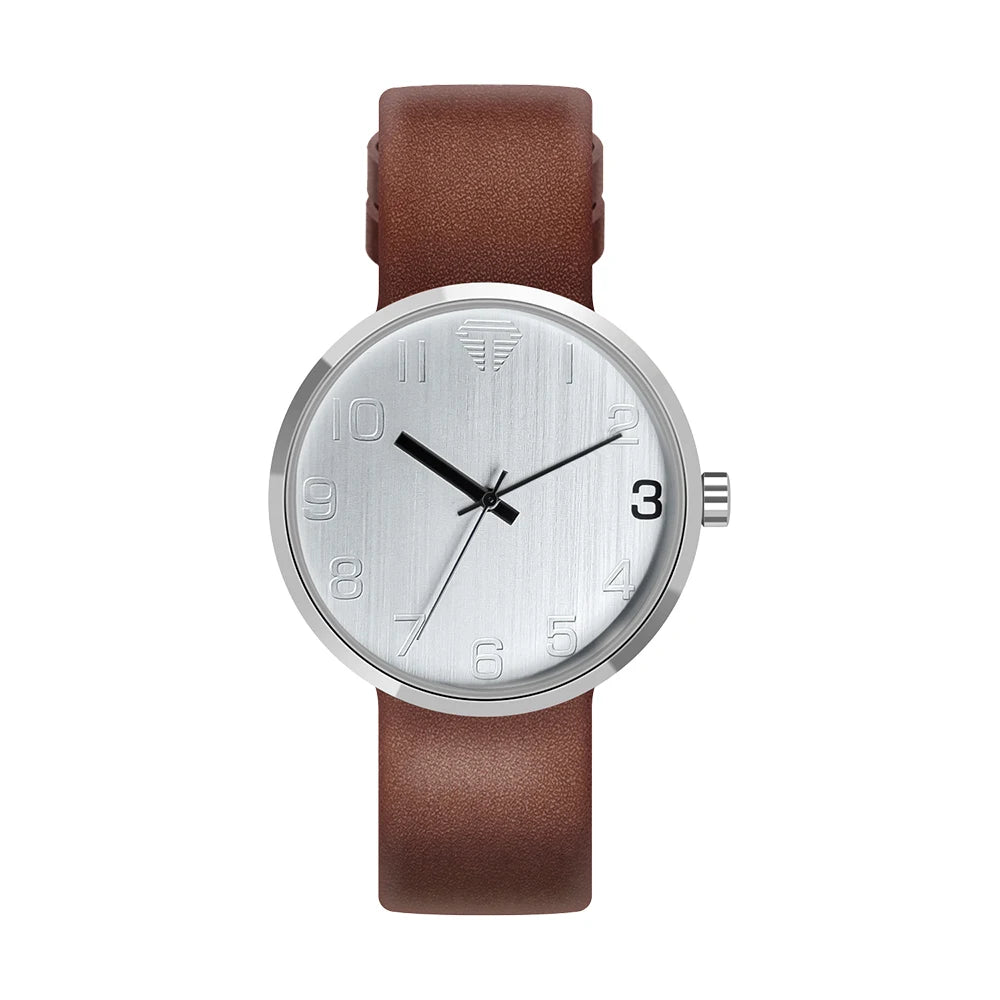 TOMI Relógio Masculino Luxo Cinto Marrom Relógio de Quartzo Masculino e Feminino Lazer Simples Relógio Masculino Presente