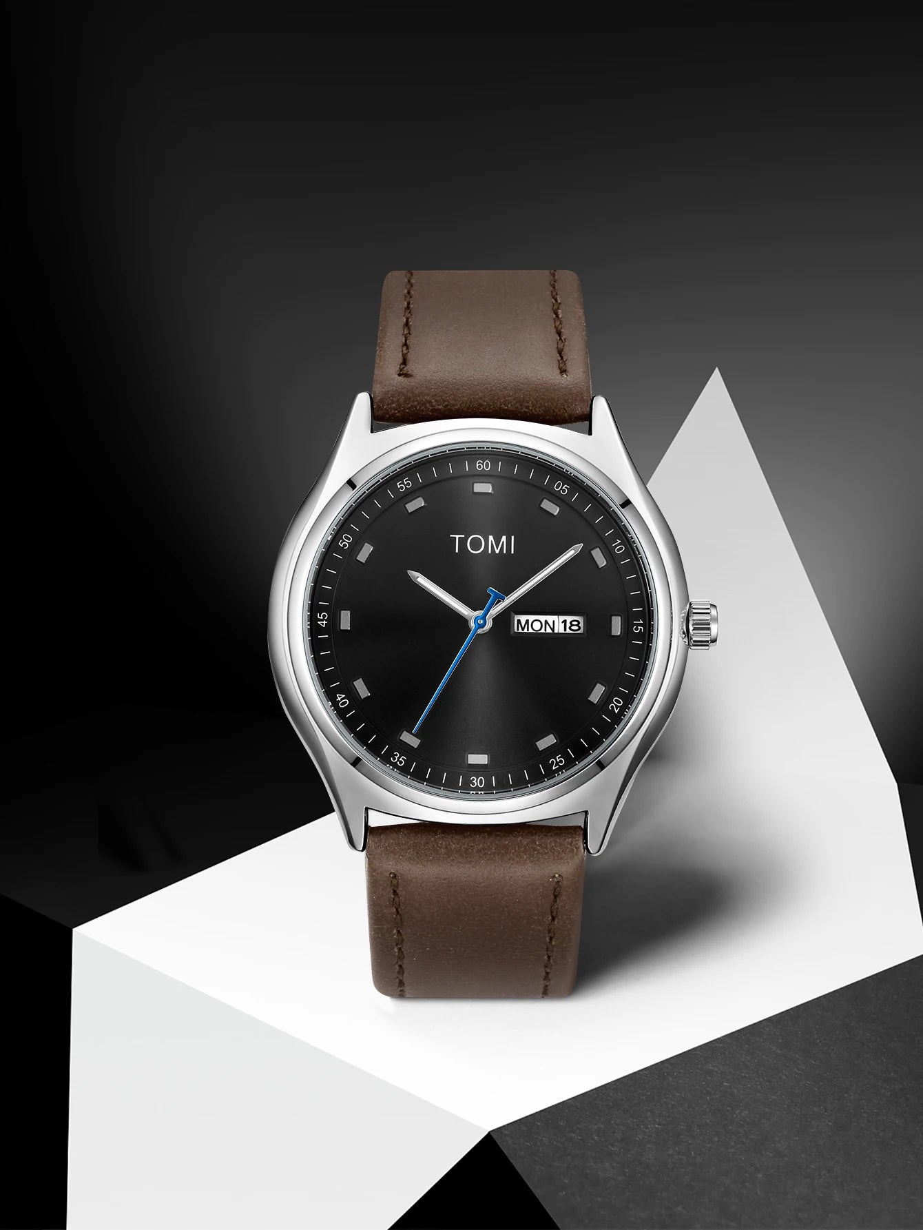 Tomi relógio masculino minimalista negócios casual relógio de quartzo masculino e feminino calendário elegante e versátil relógio de quartzo
