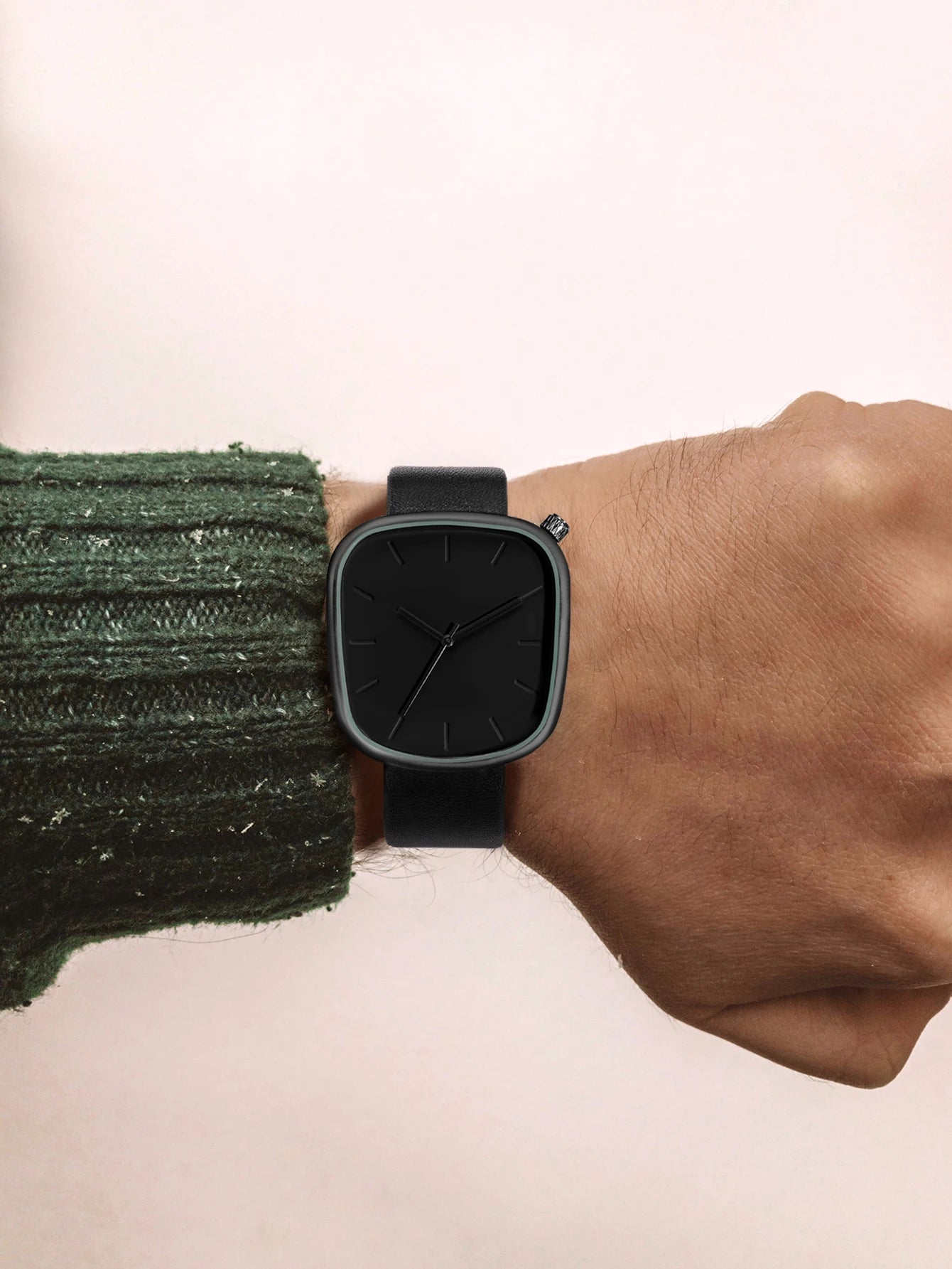 TOMI Relógio Minimalista Masculino Moda Versátil Relógio Quadrado Masculino e Feminino Escala Preto e Branco Relógio de Quartzo Premium