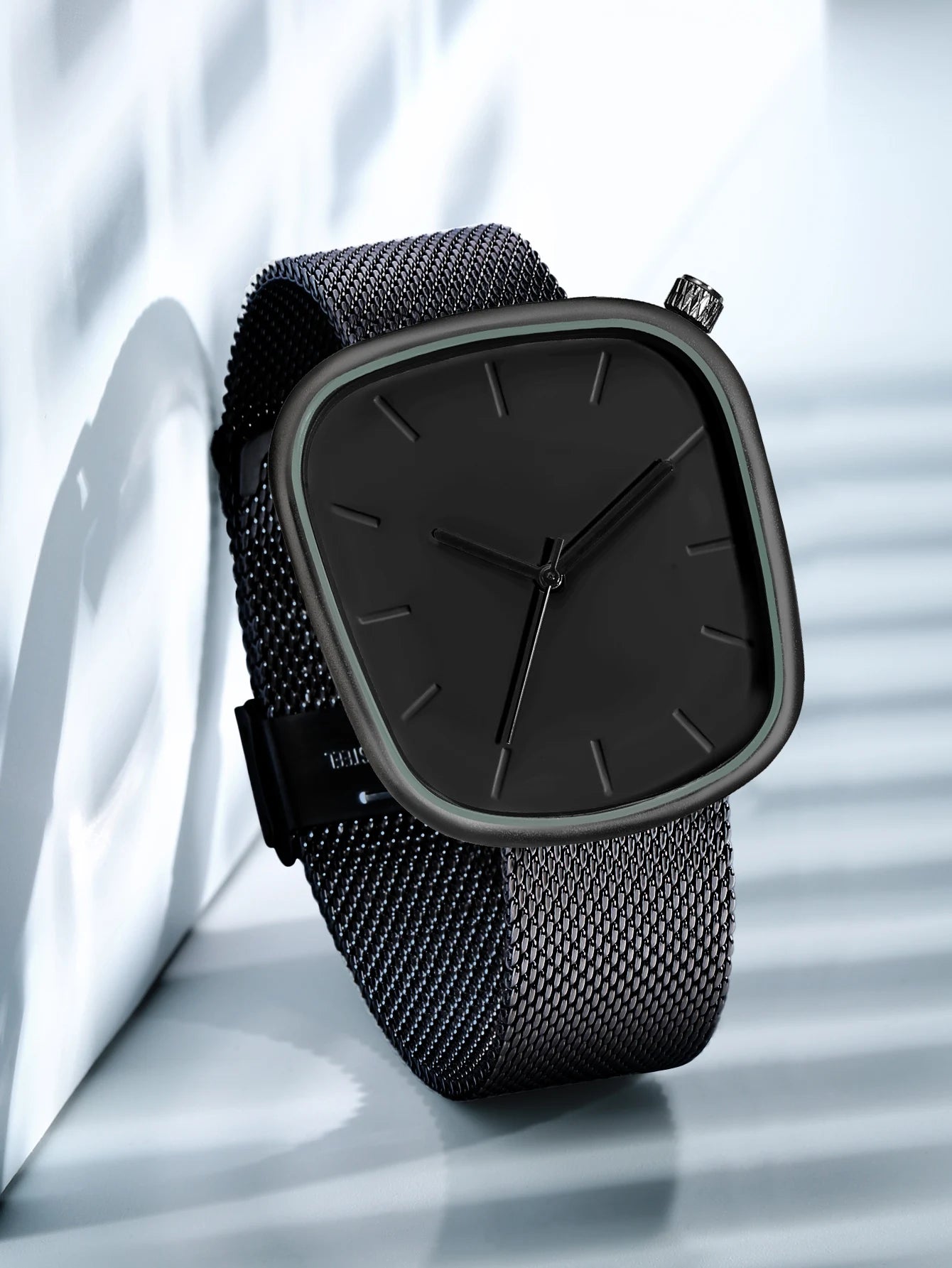 TOMI Relógio Minimalista Masculino Moda Versátil Relógio Quadrado Masculino e Feminino Escala Preto e Branco Relógio de Quartzo Premium