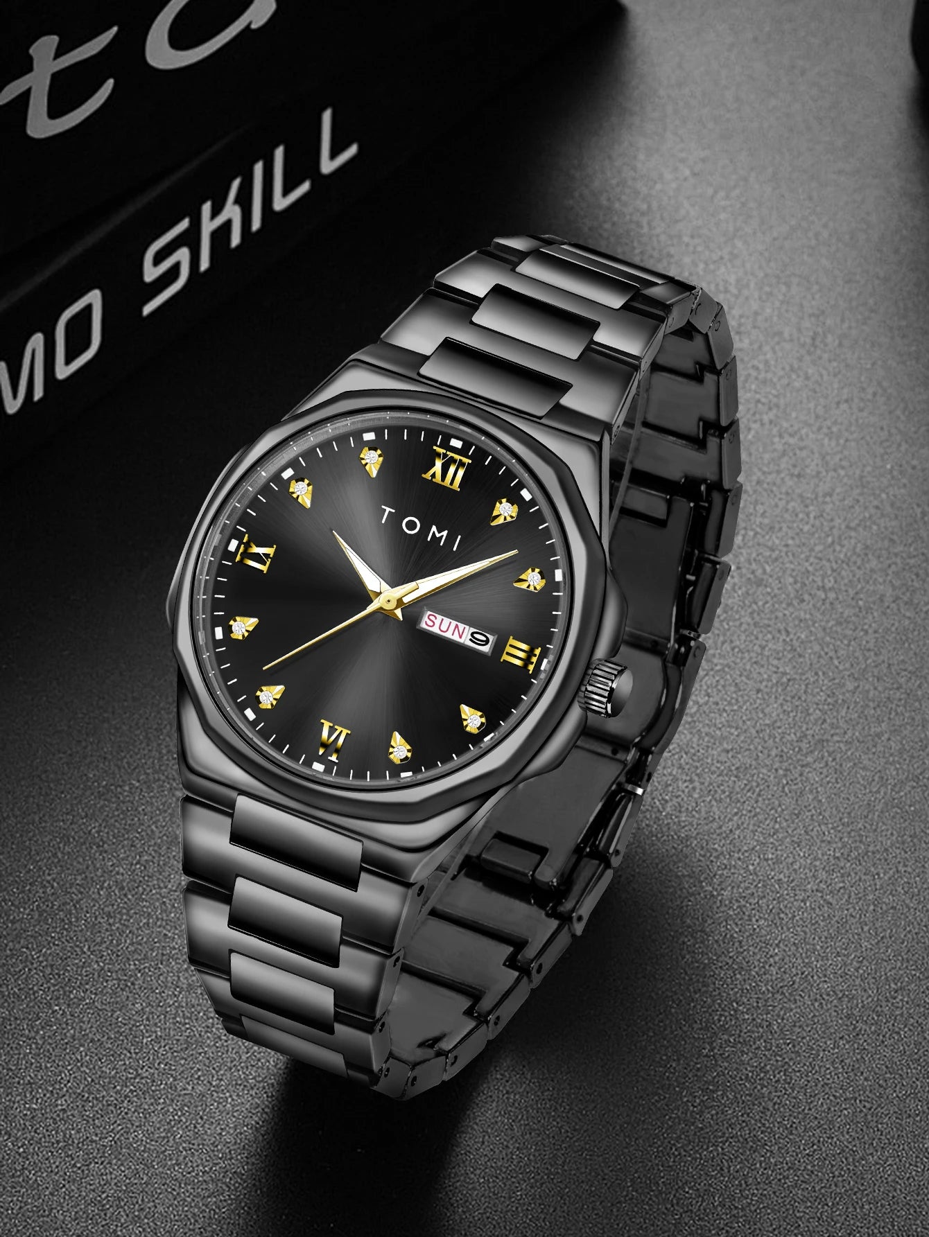 Relógio masculino TOMI moda minimalista luxuoso relógio de pulso masculino relógio de quartzo