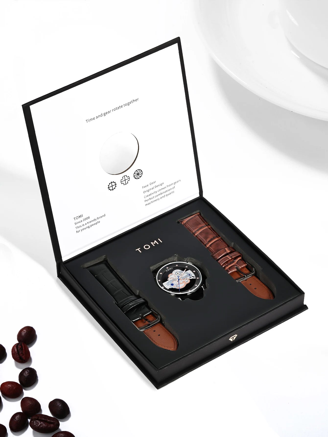 TOMI Novo relógio popular de luxo casual masculino e feminino relógio de quartzo com diamante oco