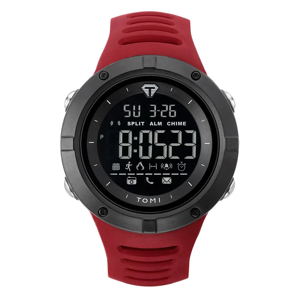 Relógio masculino TOMI Night Glow à prova d'água moda digital TPU material relógio esportivo