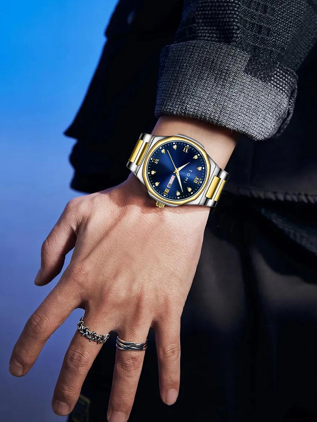 Relógio masculino TOMI moda minimalista luxuoso relógio de pulso masculino relógio de quartzo