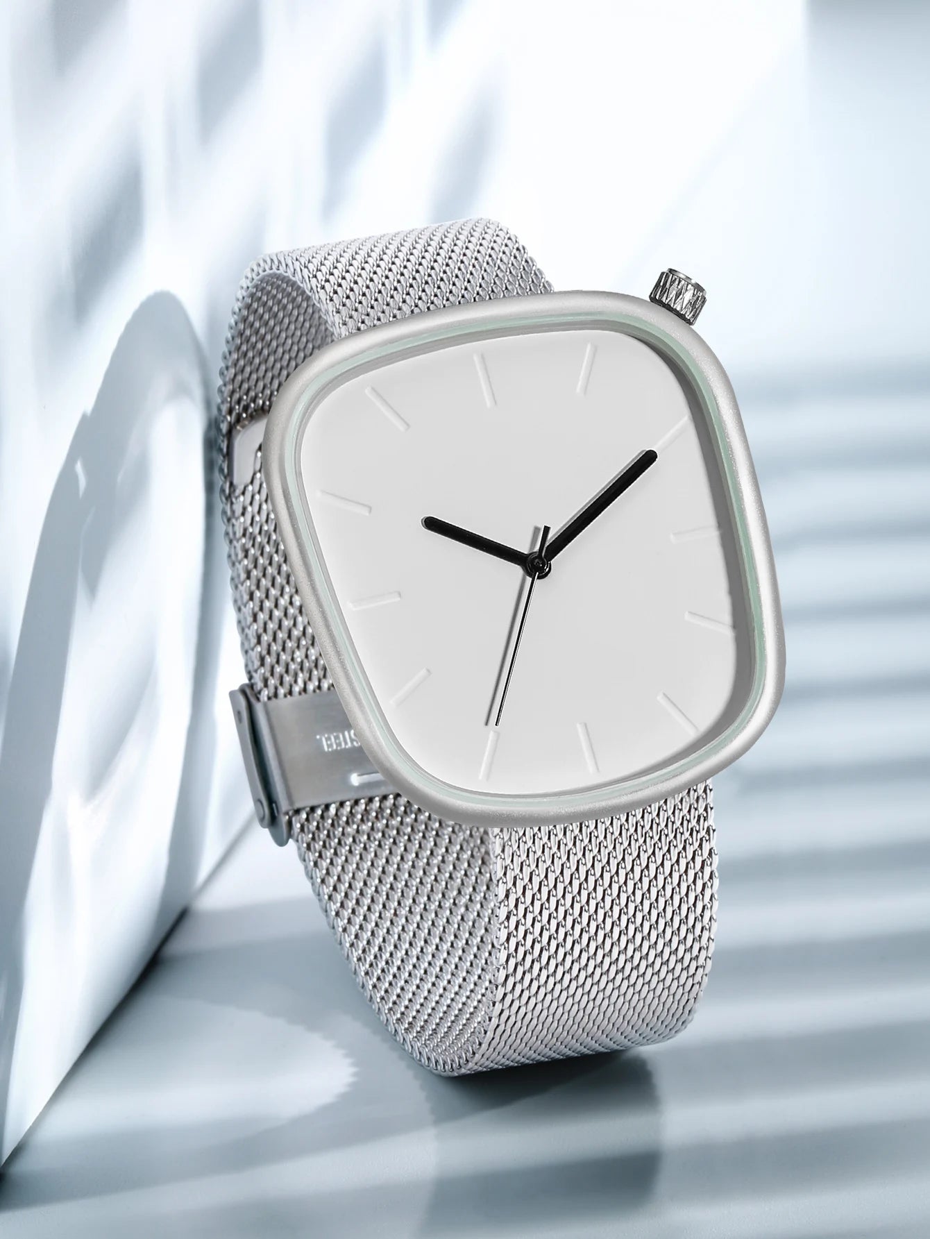 TOMI Relógio Minimalista Masculino Moda Versátil Relógio Quadrado Masculino e Feminino Escala Preto e Branco Relógio de Quartzo Premium