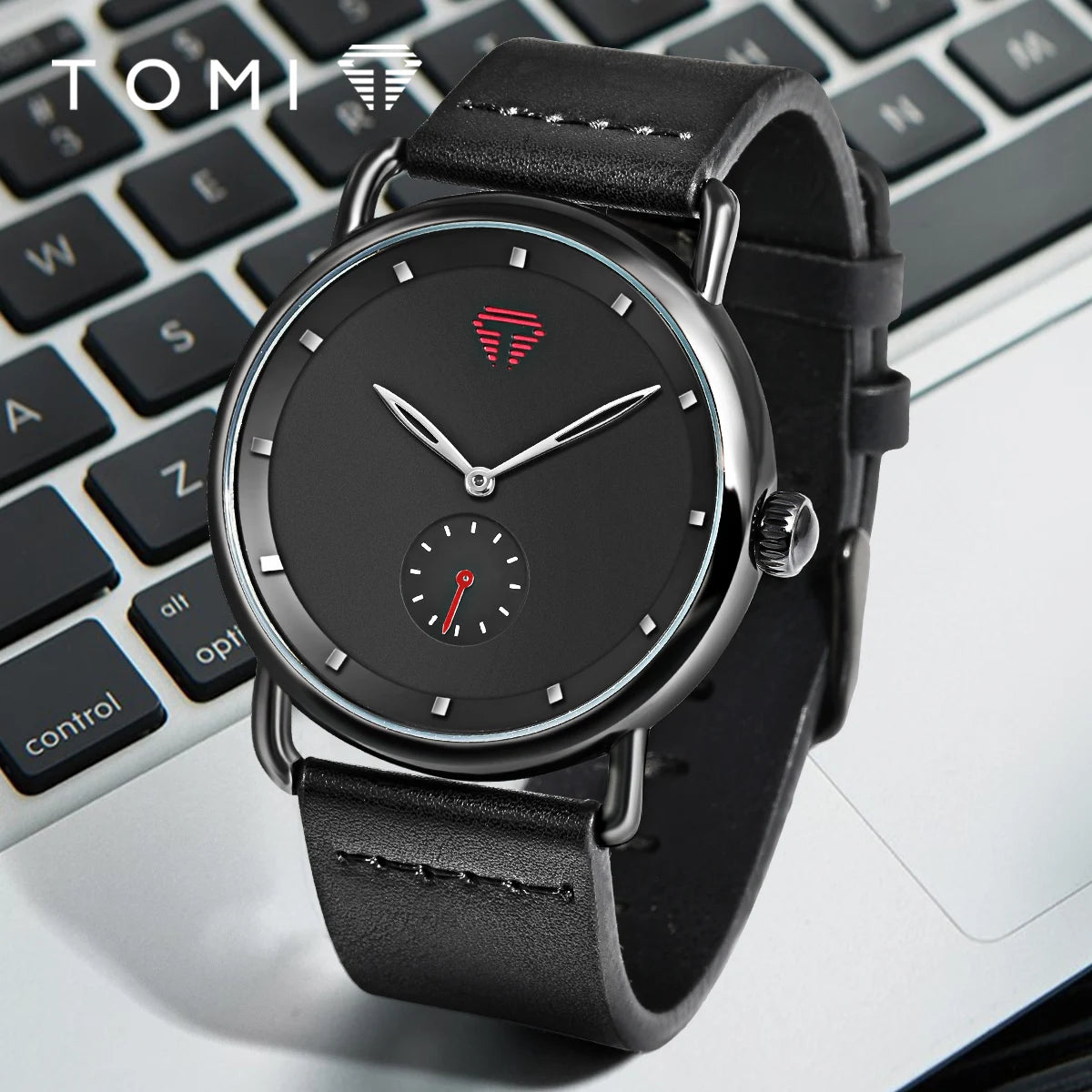 Tomi moda masculina relógio minimalista clássico mostrador redondo relógio de quartzo masculino versátil relógio de alta qualidade reloj festival presente