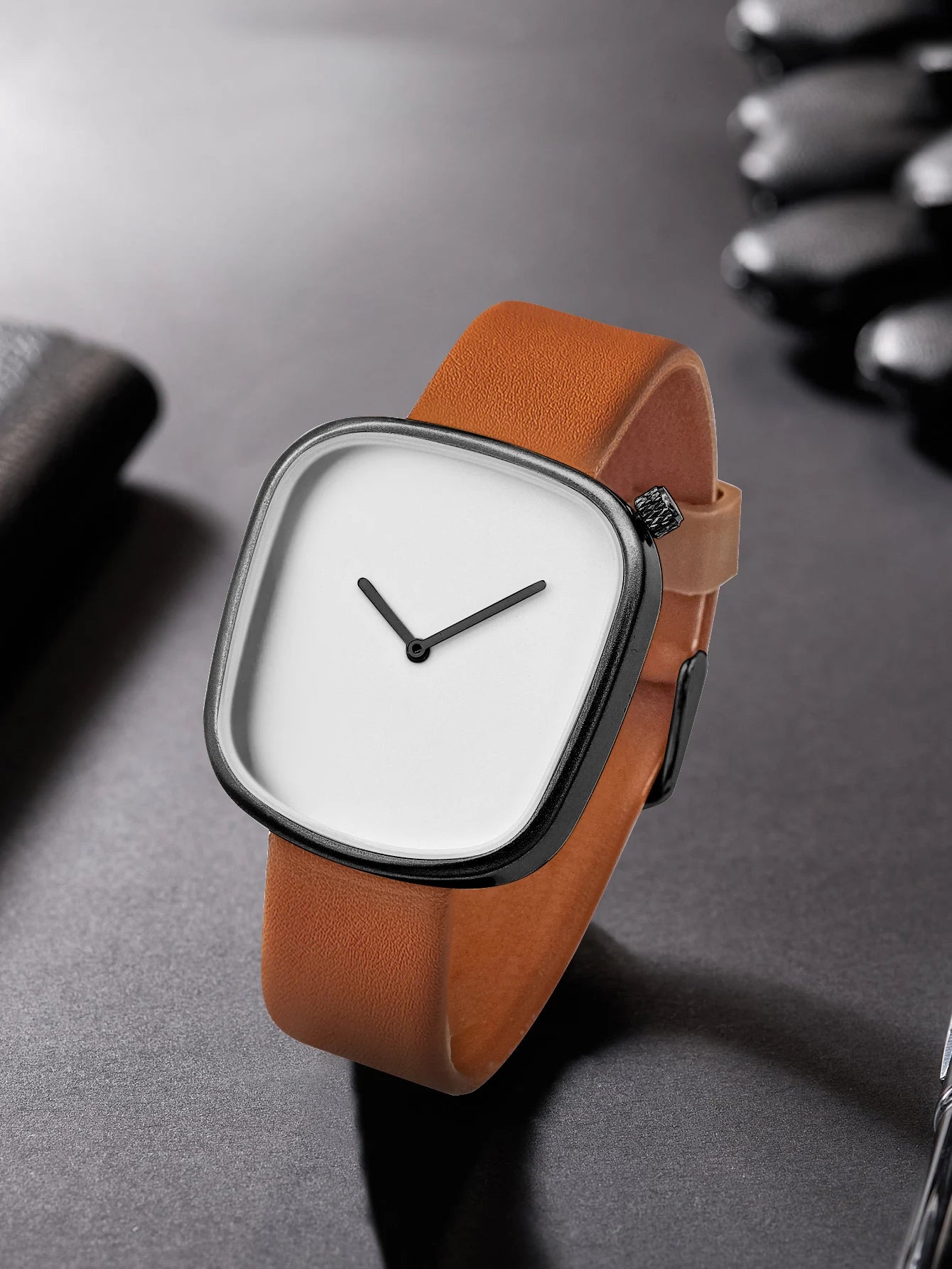 Tomi relógio minimalista masculino quadrado moda ultra fino relógio minimalista feminino de alta qualidade elegante relógio de quartzo presente
