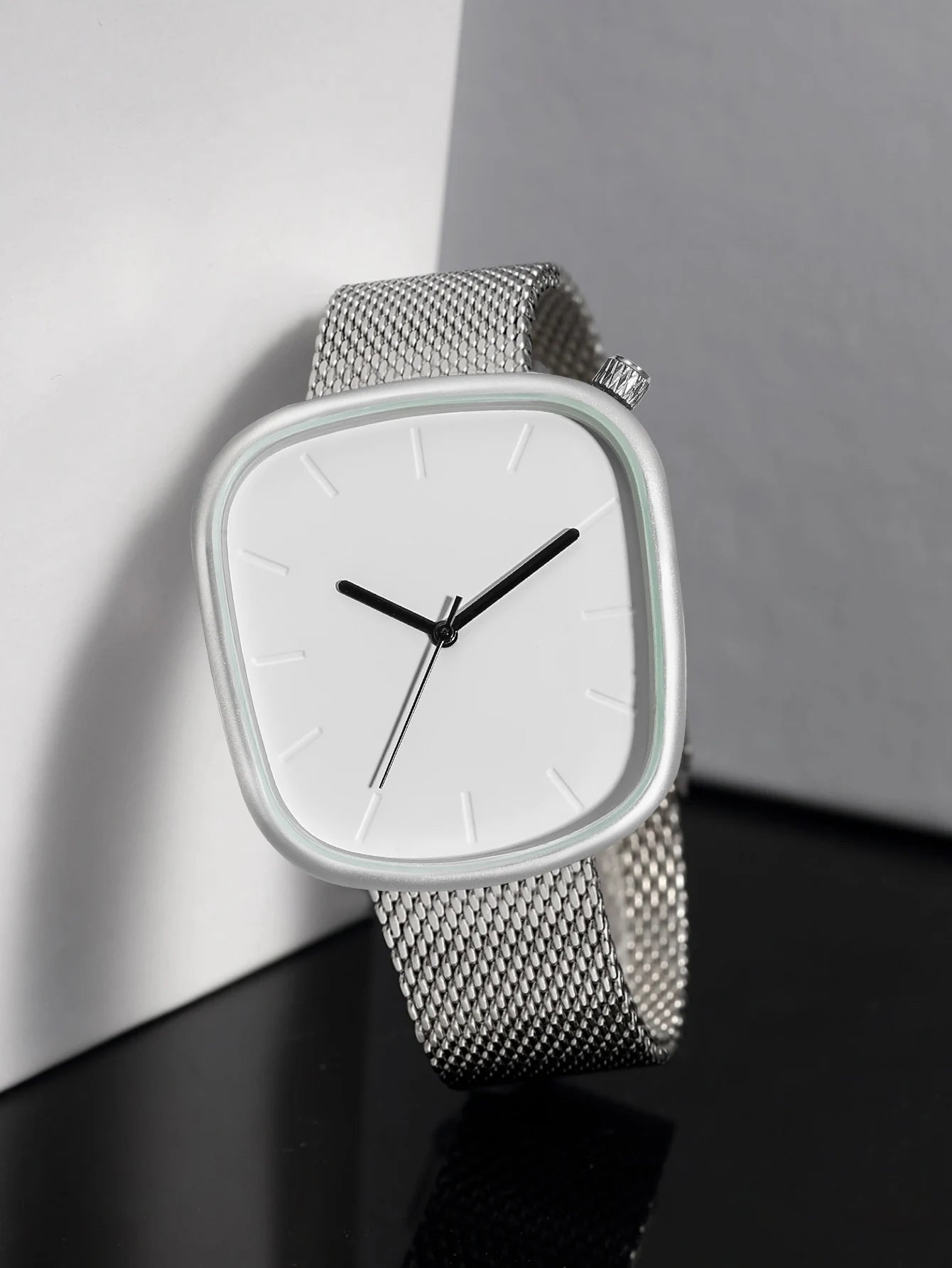 TOMI Relógio Minimalista Masculino Moda Versátil Relógio Quadrado Masculino e Feminino Escala Preto e Branco Relógio de Quartzo Premium