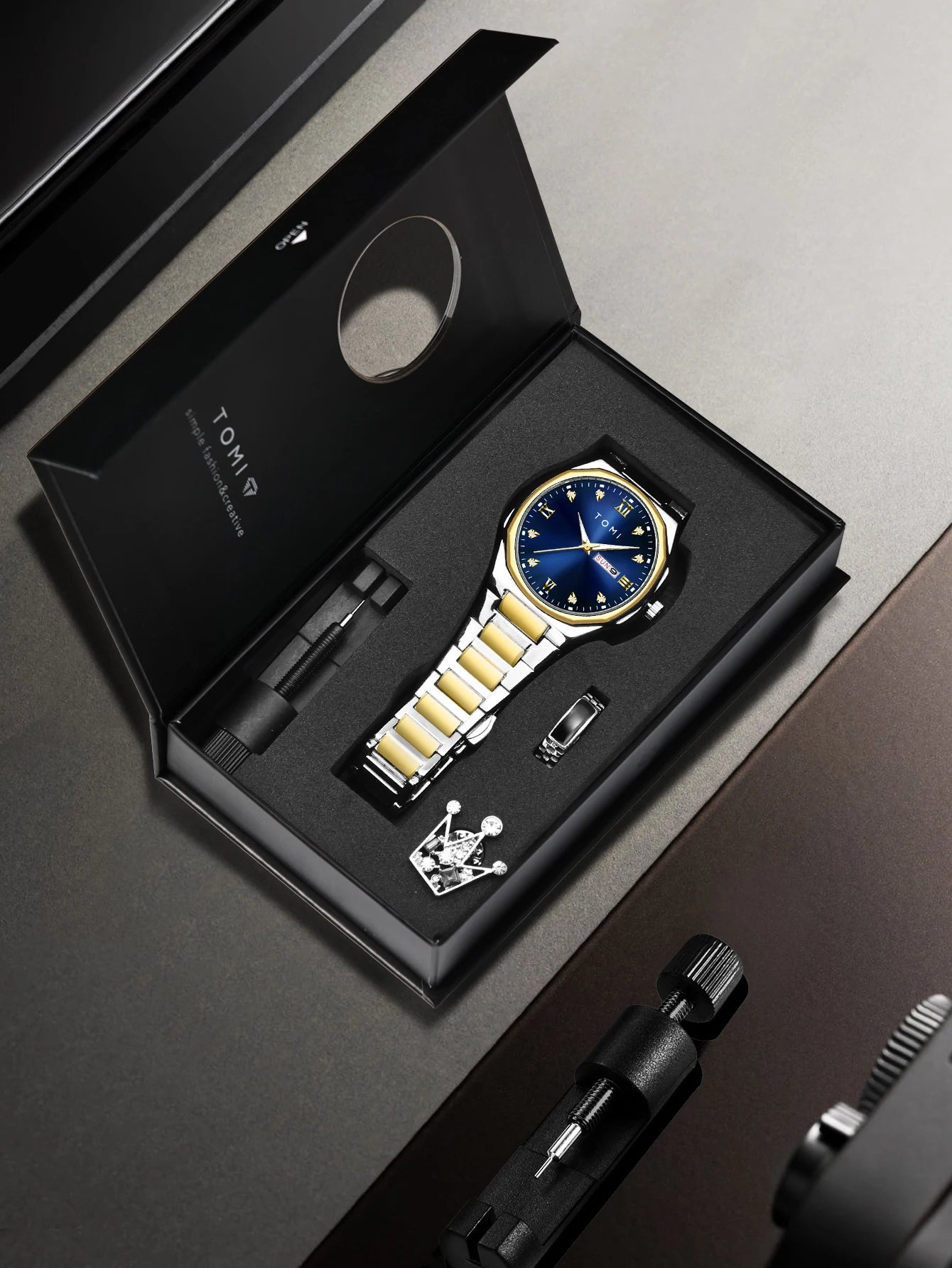 Relógio masculino TOMI moda minimalista luxuoso relógio de pulso masculino relógio de quartzo
