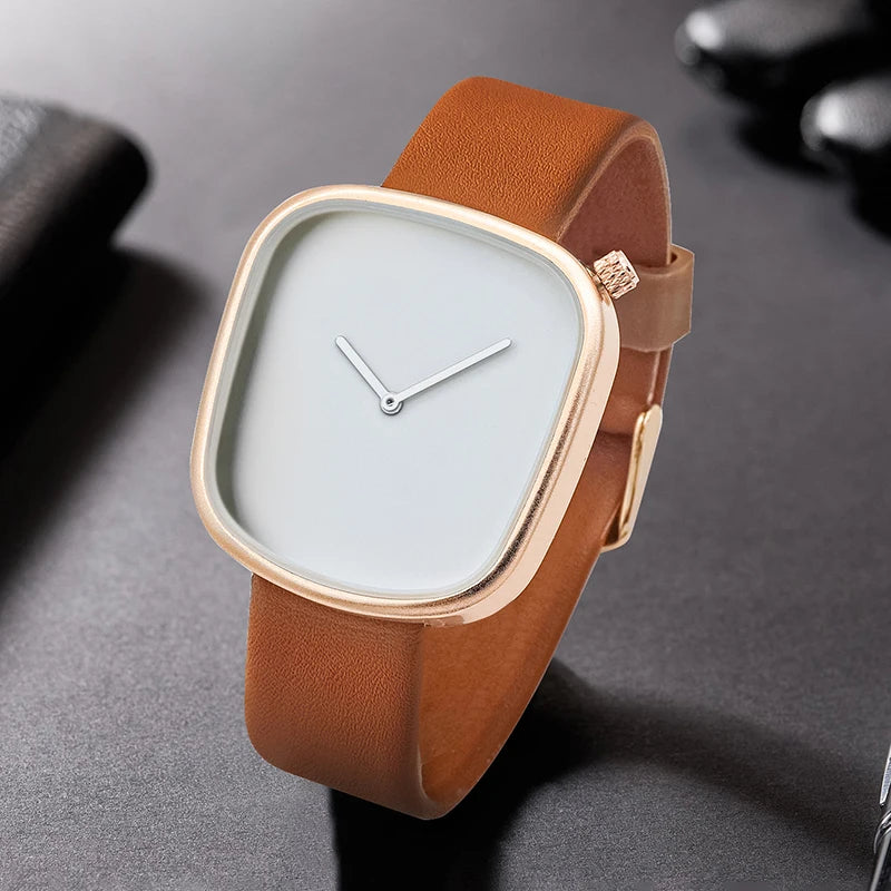 Tomi relógio minimalista masculino quadrado moda ultra fino relógio minimalista feminino de alta qualidade elegante relógio de quartzo presente