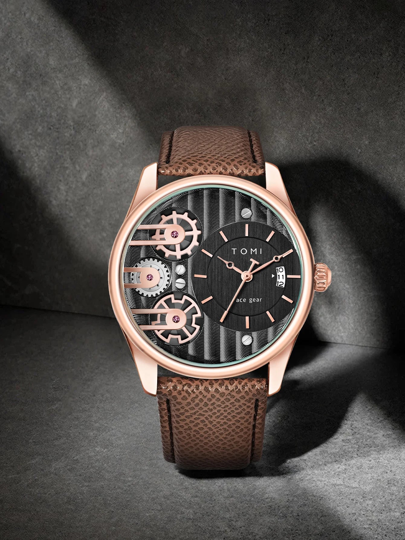 Relógio de quartzo de pulseira destacável TOMI masculino, conjunto combinado caixa presente, luxo e negócios simples, presente Festival