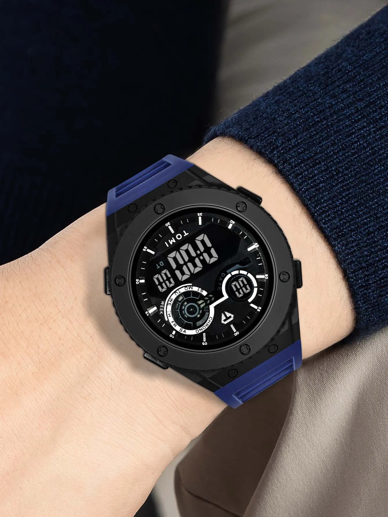TOMI Relógio Digital Luminoso LED Masculino Design Minimalista 30M À Prova D 'Água Relógio Esportivo Masculino Data Estudante Relógio Eletrônico
