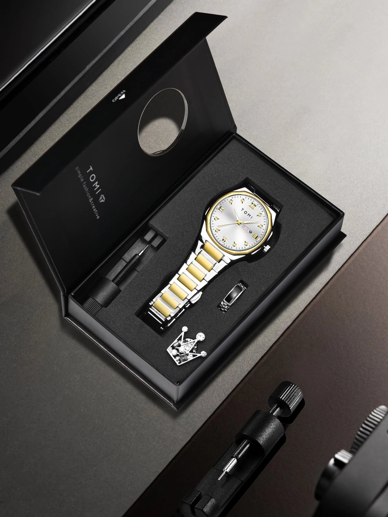 Relógio masculino TOMI moda minimalista luxuoso relógio de pulso masculino relógio de quartzo