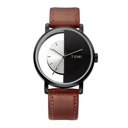 Relógio de quartzo com design oco simples da moda TOMI