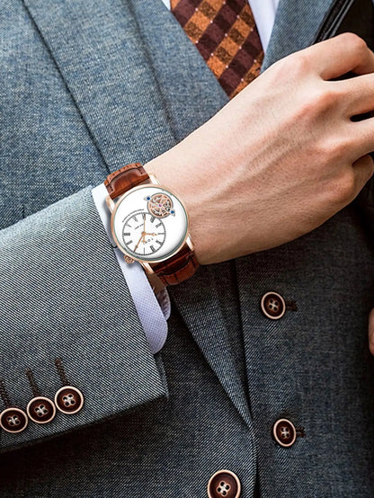 Tomi conjunto caixa de presente luxo e elegante relógio de quartzo masculino calendário de lazer pulseira dupla relógio de quartzo presente do festival
