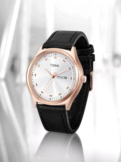 Tomi relógio masculino minimalista negócios casual relógio de quartzo masculino e feminino calendário elegante e versátil relógio de quartzo