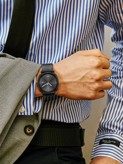TOMI Relógio Masculino Minimalista Moda Esportes Relógio Calendário Couro Casual Relógio de Quartzo