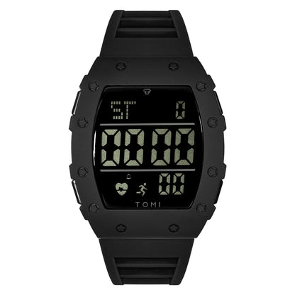 Tomi relógio digital led masculino barril de vinho relógio multifuncional ao ar livre à prova dwaterproof água fitness esportes relógio estudante