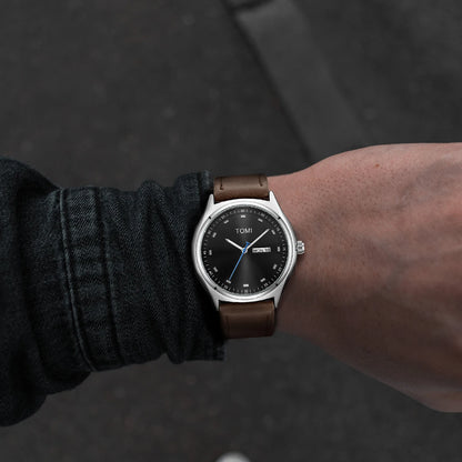 Tomi relógio masculino minimalista negócios casual relógio de quartzo masculino e feminino calendário elegante e versátil relógio de quartzo