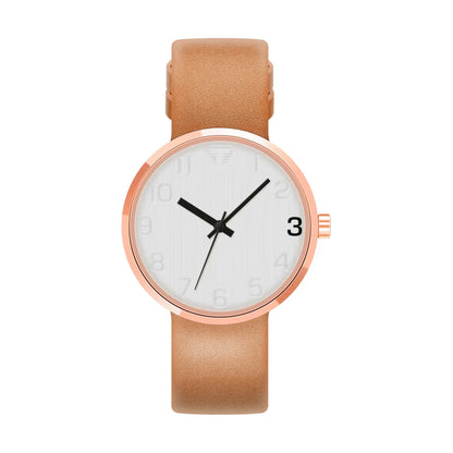 TOMI Relógio Masculino Luxo Cinto Marrom Relógio de Quartzo Masculino e Feminino Lazer Simples Relógio Masculino Presente