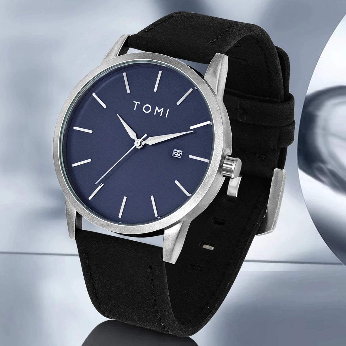 Venda quente tomi masculino 4 pçs caixa de presente conjunto relógio minimalista casual masculino relógio de quartzo gravata clipe manga fivela relógio presente relojes